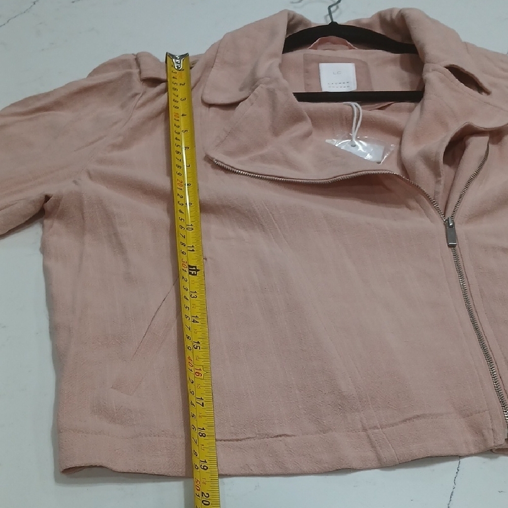 LC Lauren Conrad Blush Pink Trench Coat Sz L new With Tag - Picture 8 of 10